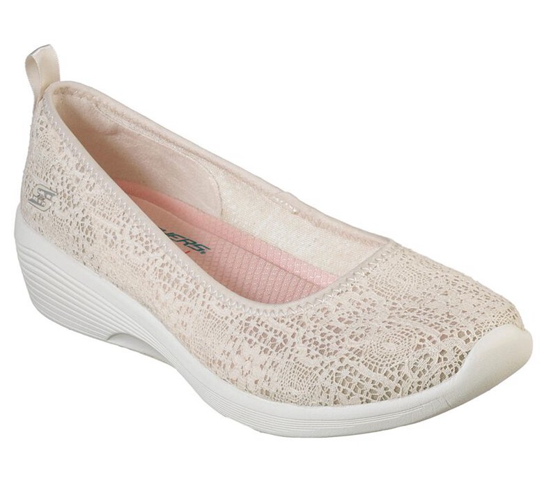 Skechers Dam Beige Platta Skor - Arya - Airy Days - Sverige (QHSZL-4651)